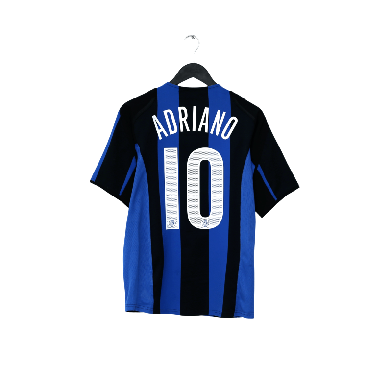 2004/05 ADRIANO #10 Inter Milan Vintage Nike Home Football Shirt (S)