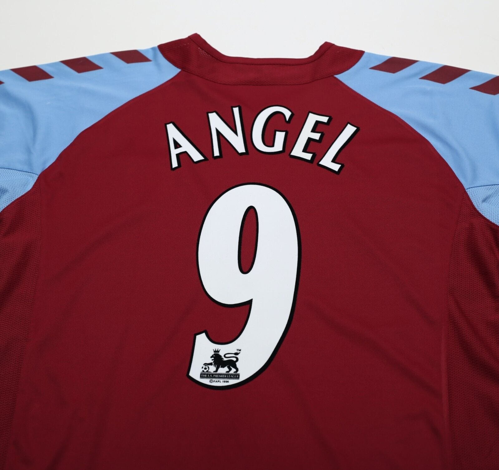 2004/05 ANGEL 9 Aston Villa Vintage Hummel Home Football Shirt (S/M)