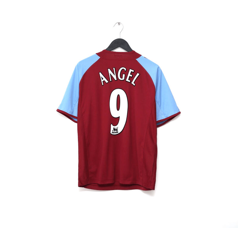 2004/05 ANGEL 9 Aston Villa Vintage Hummel Home Football Shirt (S/M)