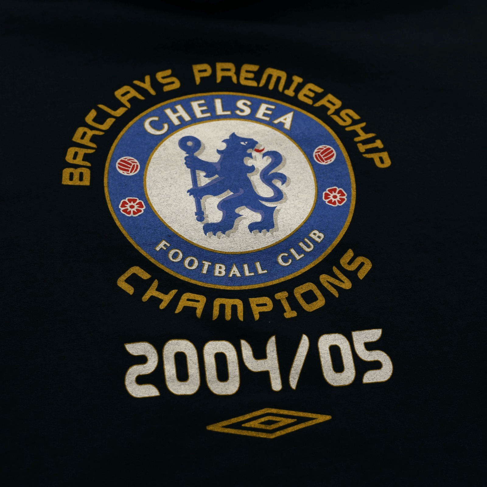 2004/05 Chelsea Vintage Umbro Premier League Champions Football Hoodie (XL)
