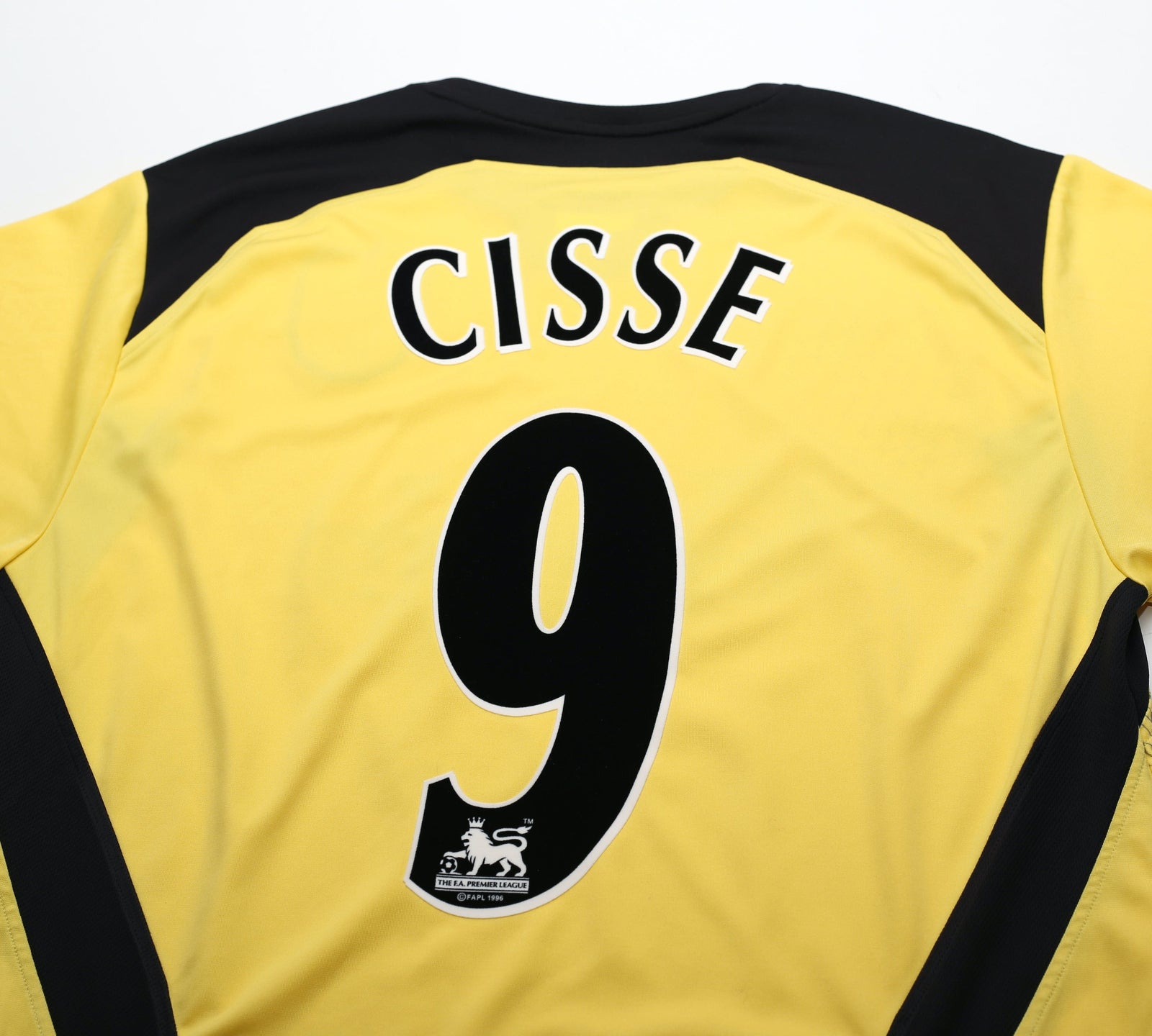 2004/05 CISSE #9 Liverpool Vintage Reebok Away Football Shirt Jersey (M)