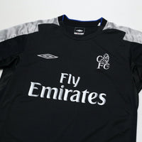 2004/05 Drogba #15 Chelsea Vintage Umbro UCL Away Football Shirt (S)
