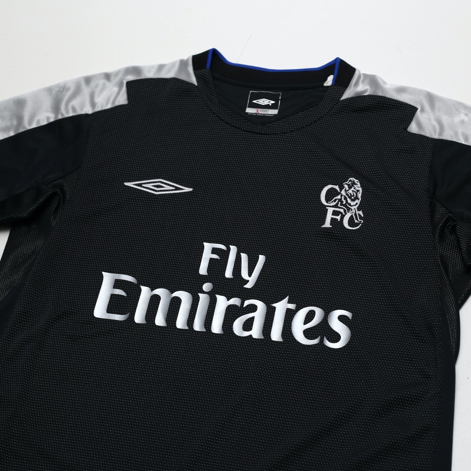 2004/05 Drogba #15 Chelsea Vintage Umbro UCL Away Football Shirt (S)