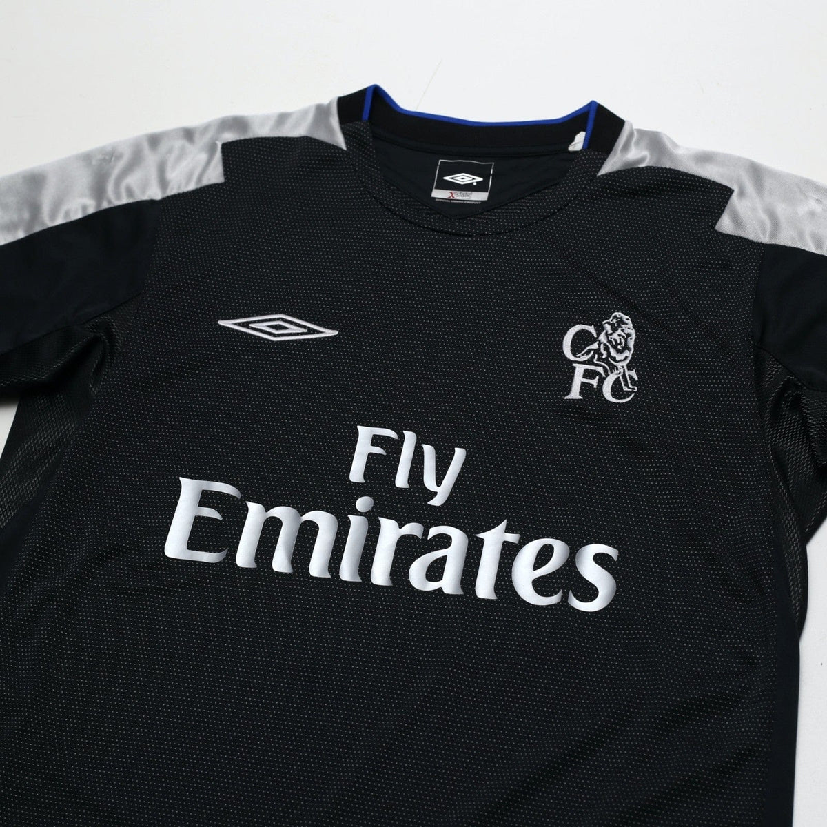 2004/05 Drogba #15 Chelsea Vintage Umbro UCL Away Football Shirt (S)