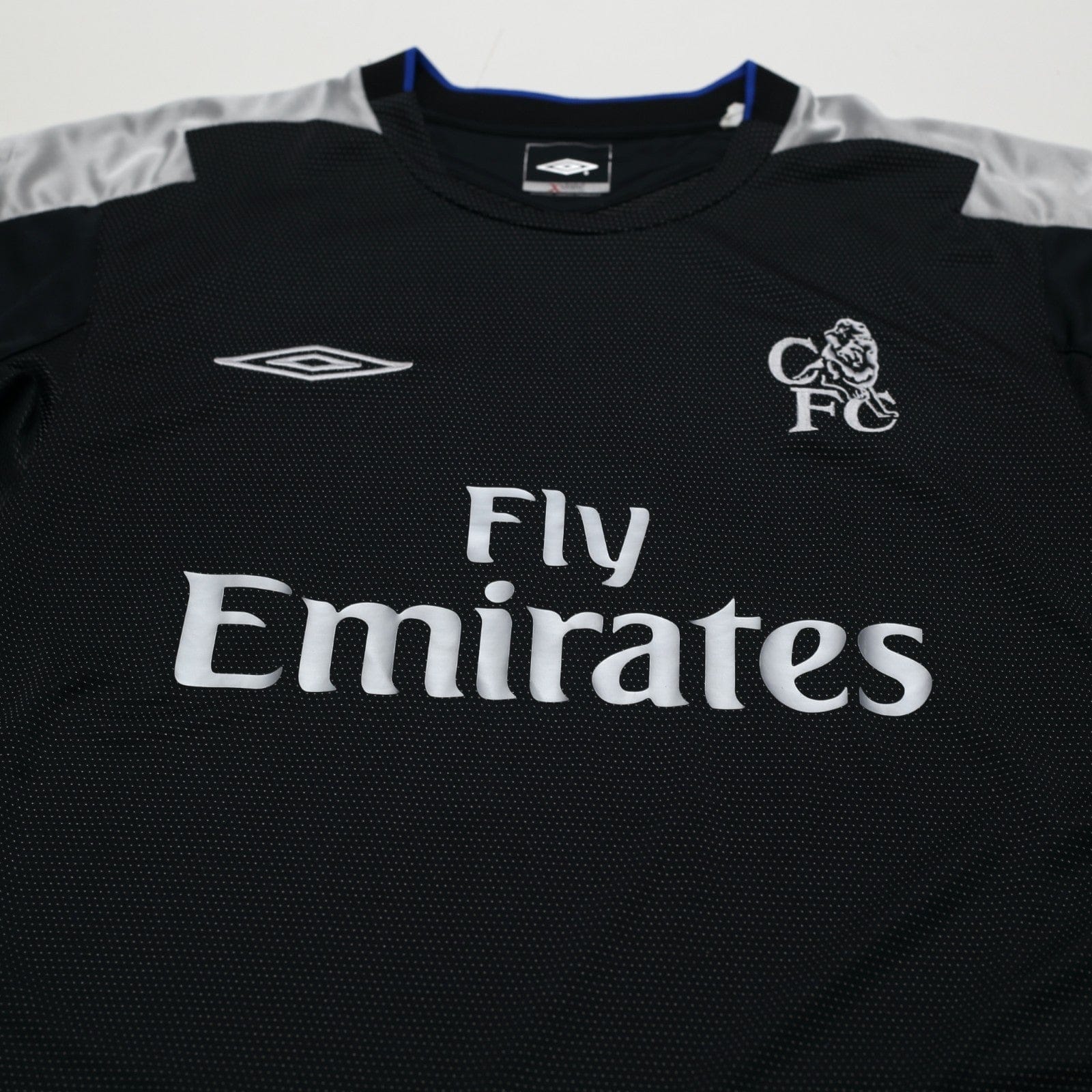 2004/05 Drogba #15 Chelsea Vintage Umbro UCL Away Football Shirt (S)