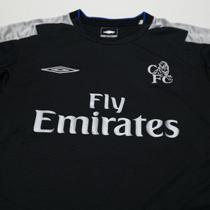 2004/05 Drogba #15 Chelsea Vintage Umbro UCL Away Football Shirt (S)