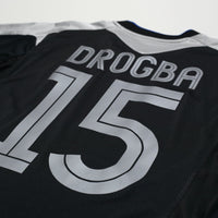 2004/05 Drogba #15 Chelsea Vintage Umbro UCL Away Football Shirt (S)