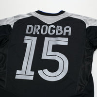 2004/05 Drogba #15 Chelsea Vintage Umbro UCL Away Football Shirt (S)