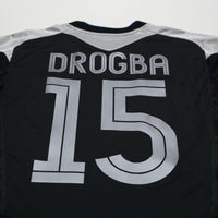2004/05 Drogba #15 Chelsea Vintage Umbro UCL Away Football Shirt (S)