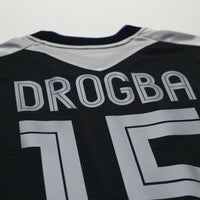 2004/05 Drogba #15 Chelsea Vintage Umbro UCL Away Football Shirt (S)