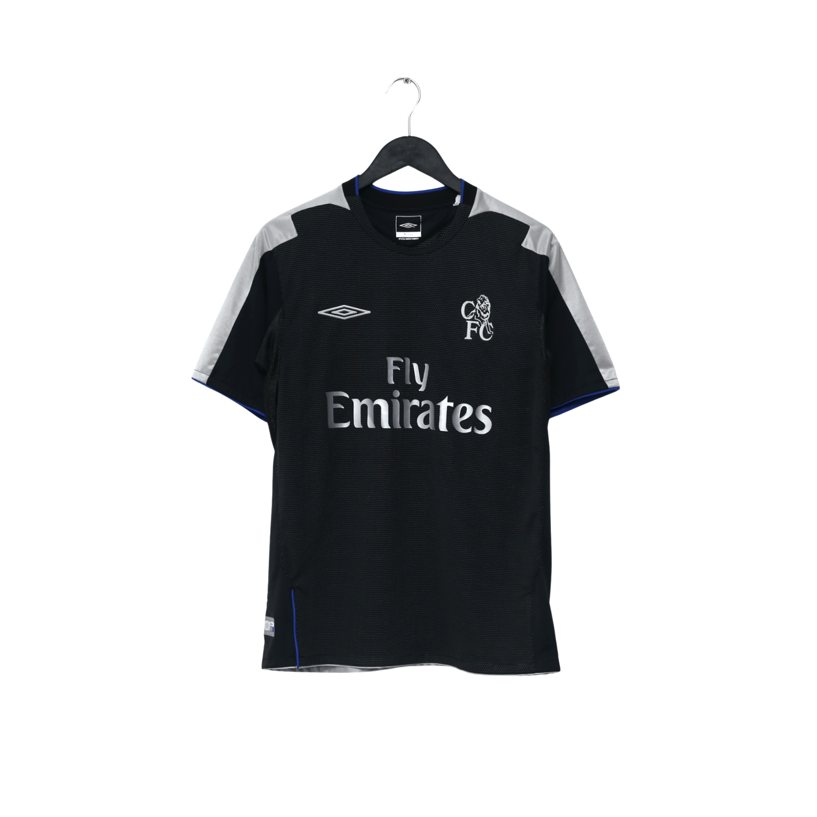 2004/05 Drogba #15 Chelsea Vintage Umbro UCL Away Football Shirt (S)