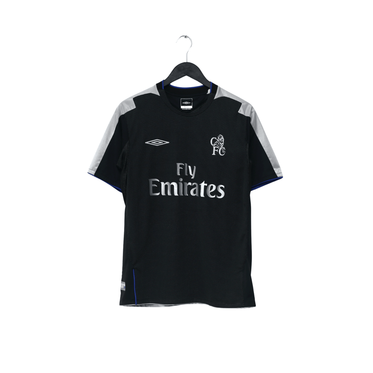 2004/05 Drogba #15 Chelsea Vintage Umbro UCL Away Football Shirt (S)