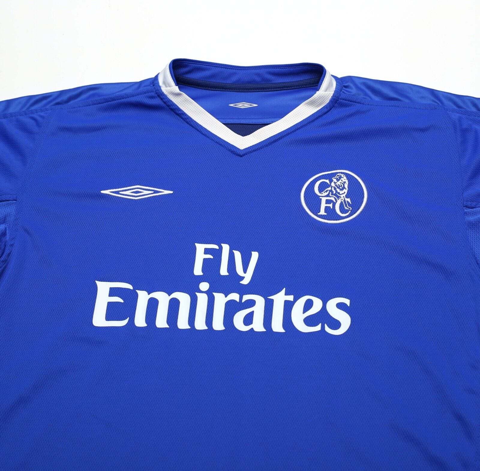 2004/05 DROGBA #15 Chelsea Vintage Umbro UCL Home Football Shirt Jersey (M)