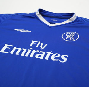 2004/05 DROGBA #15 Chelsea Vintage Umbro UCL Home Football Shirt Jersey (M)