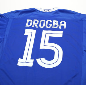 2004/05 DROGBA #15 Chelsea Vintage Umbro UCL Home Football Shirt Jersey (M)