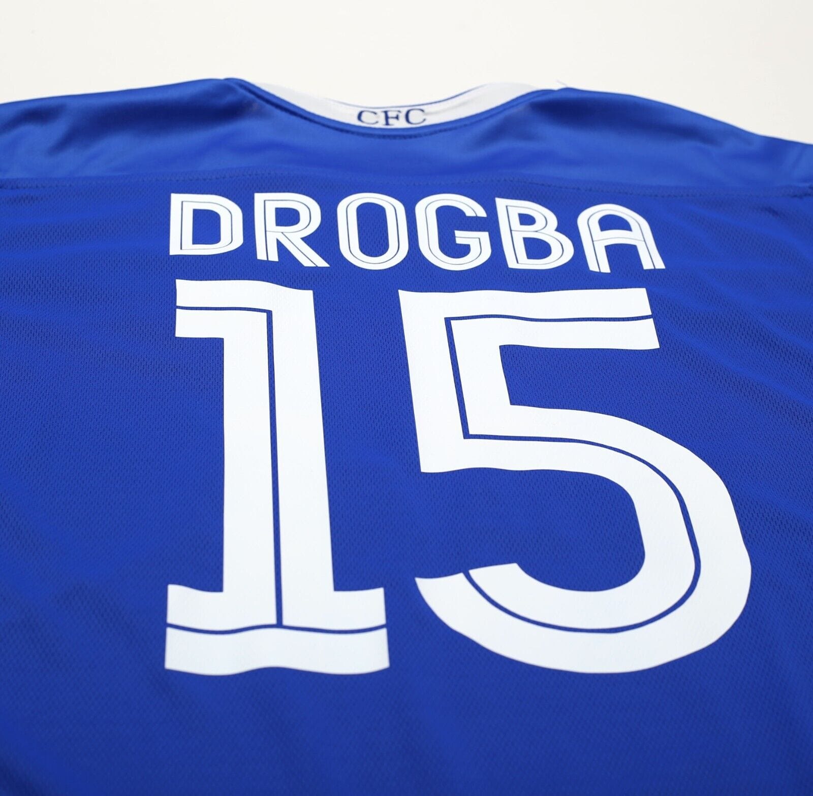2004/05 DROGBA #15 Chelsea Vintage Umbro UCL Home Football Shirt Jersey (M)