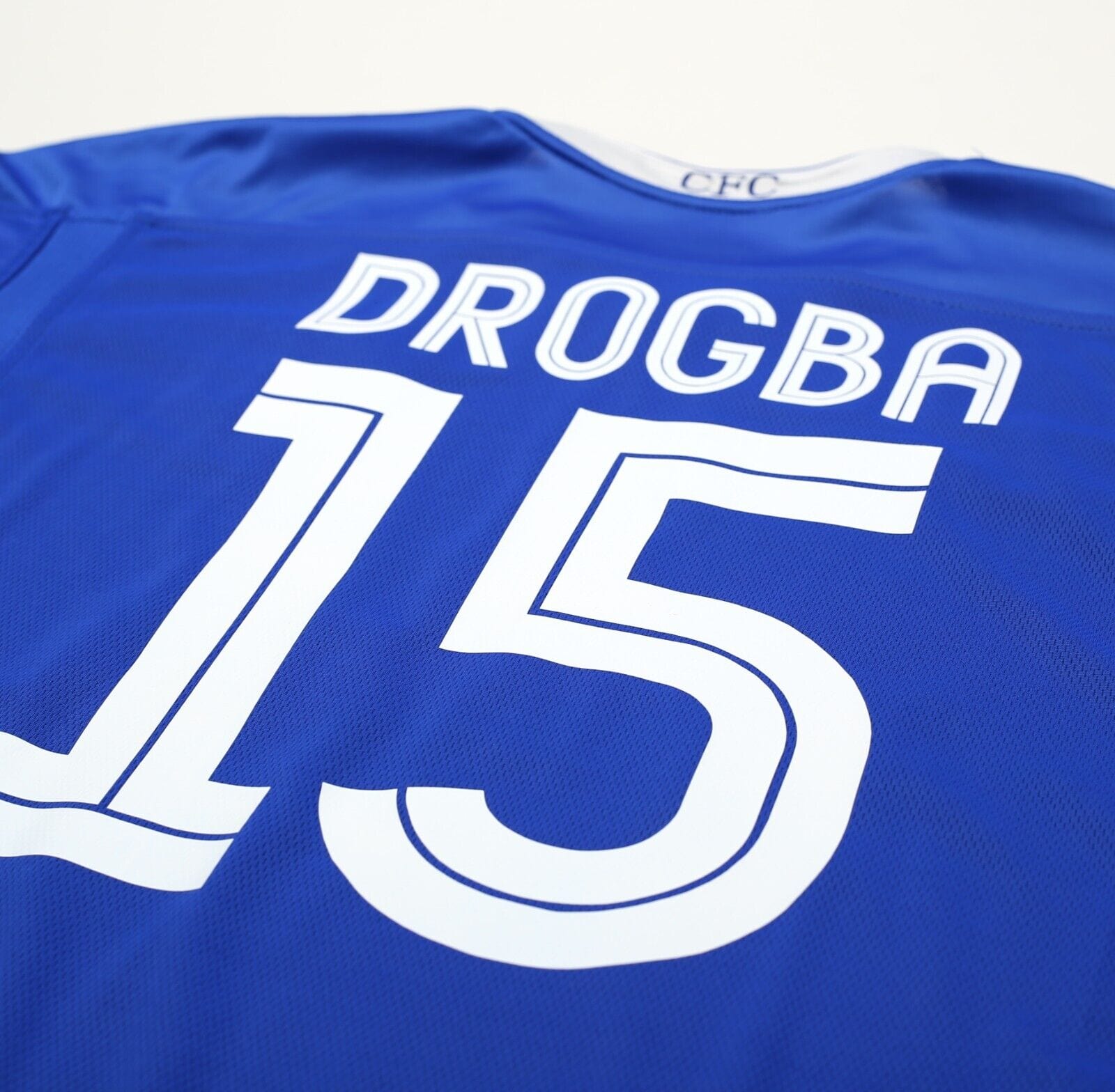 2004/05 DROGBA #15 Chelsea Vintage Umbro UCL Home Football Shirt Jersey (M)