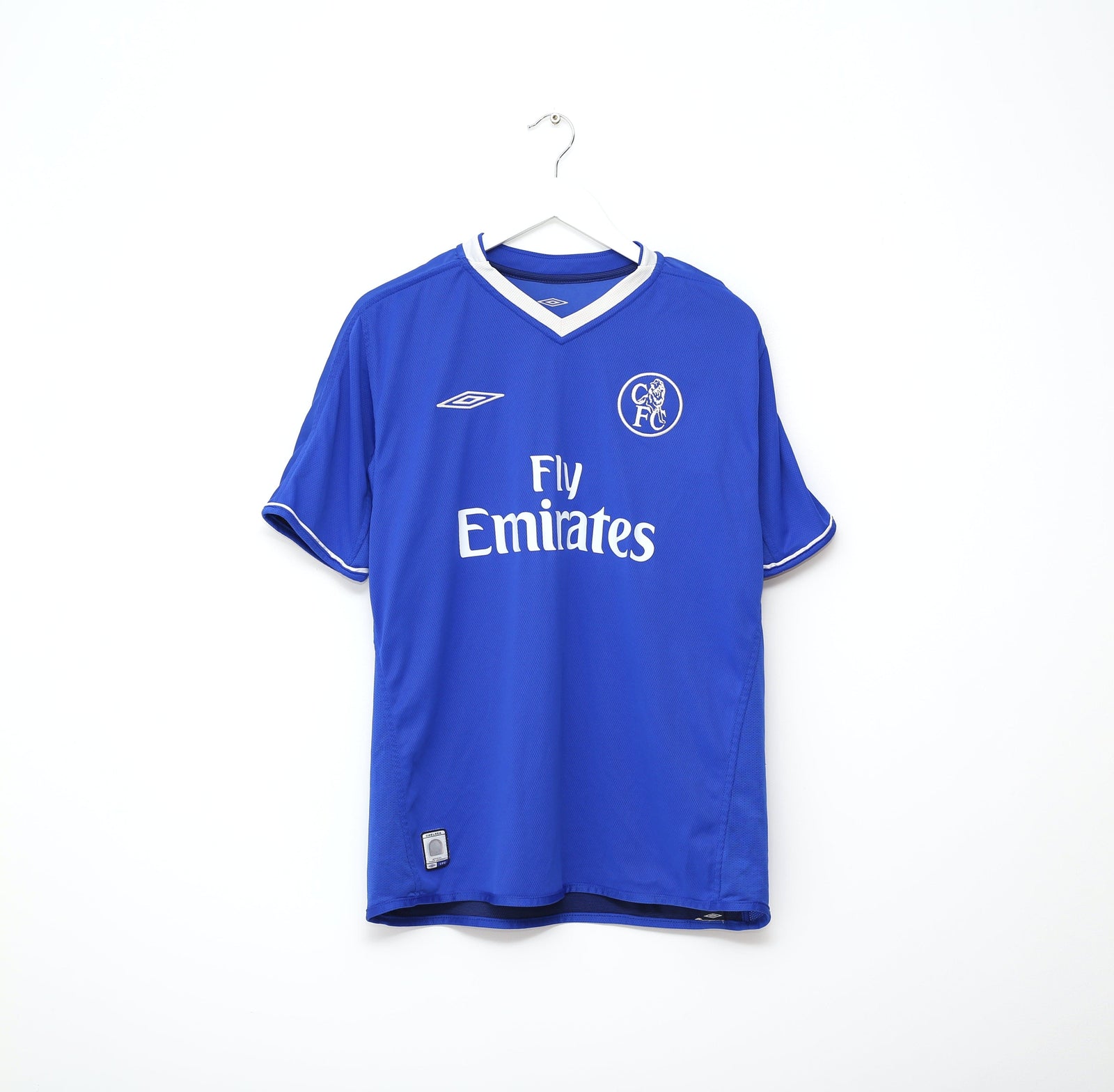2004/05 DROGBA #15 Chelsea Vintage Umbro UCL Home Football Shirt Jersey (M)