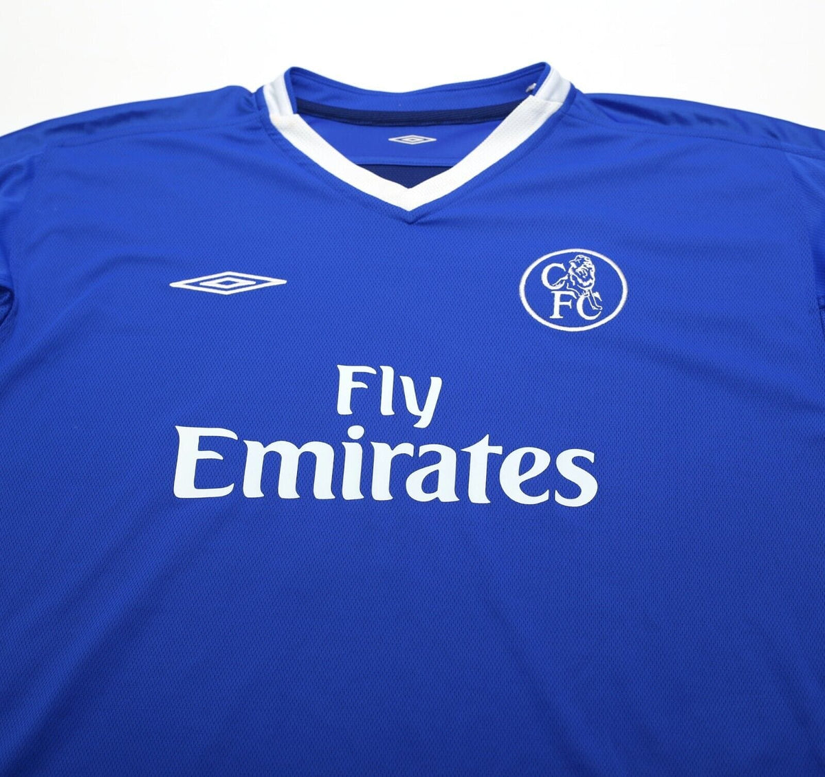 2004/05 DROGBA #15 Chelsea Vintage Umbro UCL Home Football Shirt Jersey (XL)