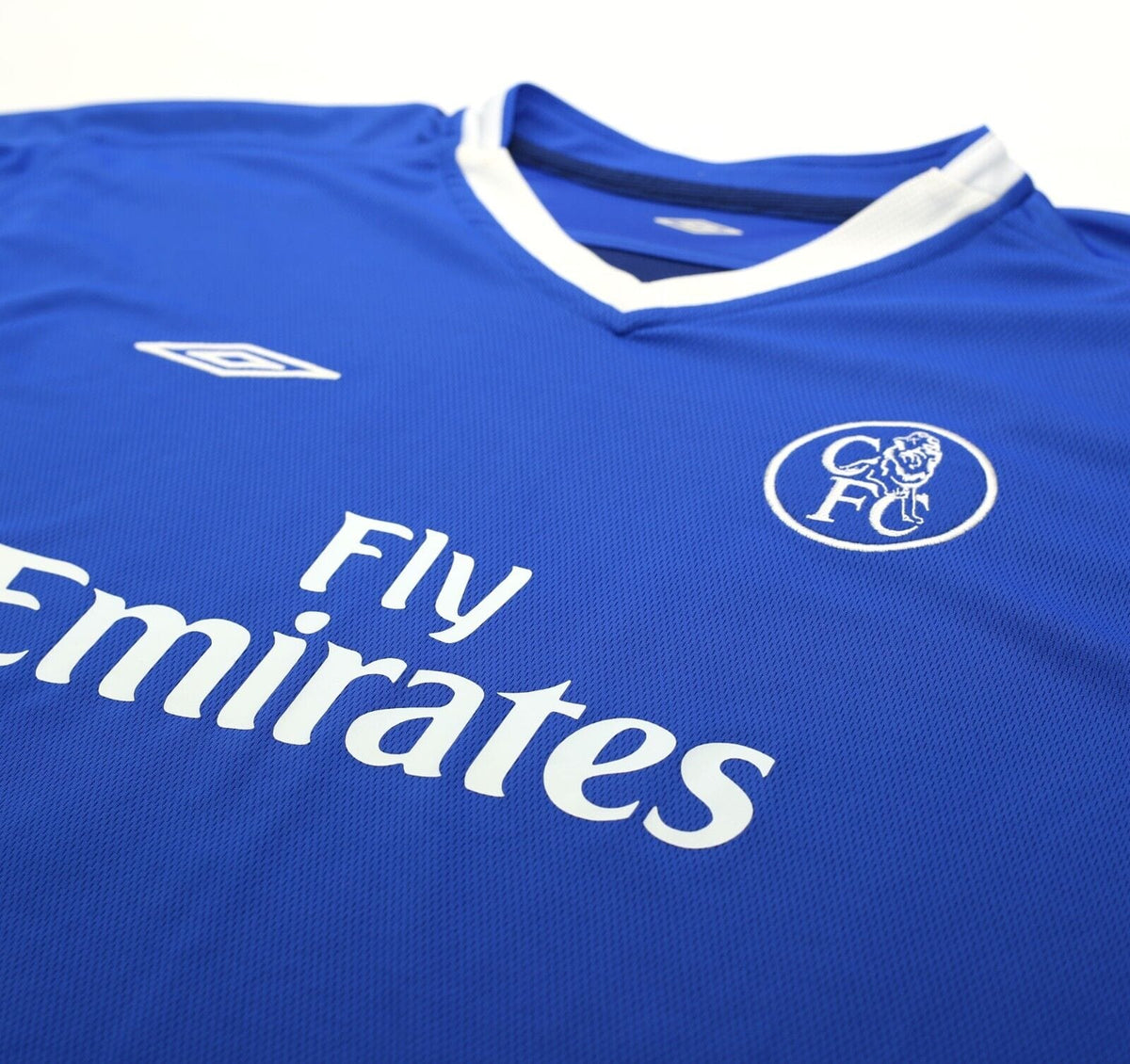 2004/05 DROGBA #15 Chelsea Vintage Umbro UCL Home Football Shirt Jersey (XL)