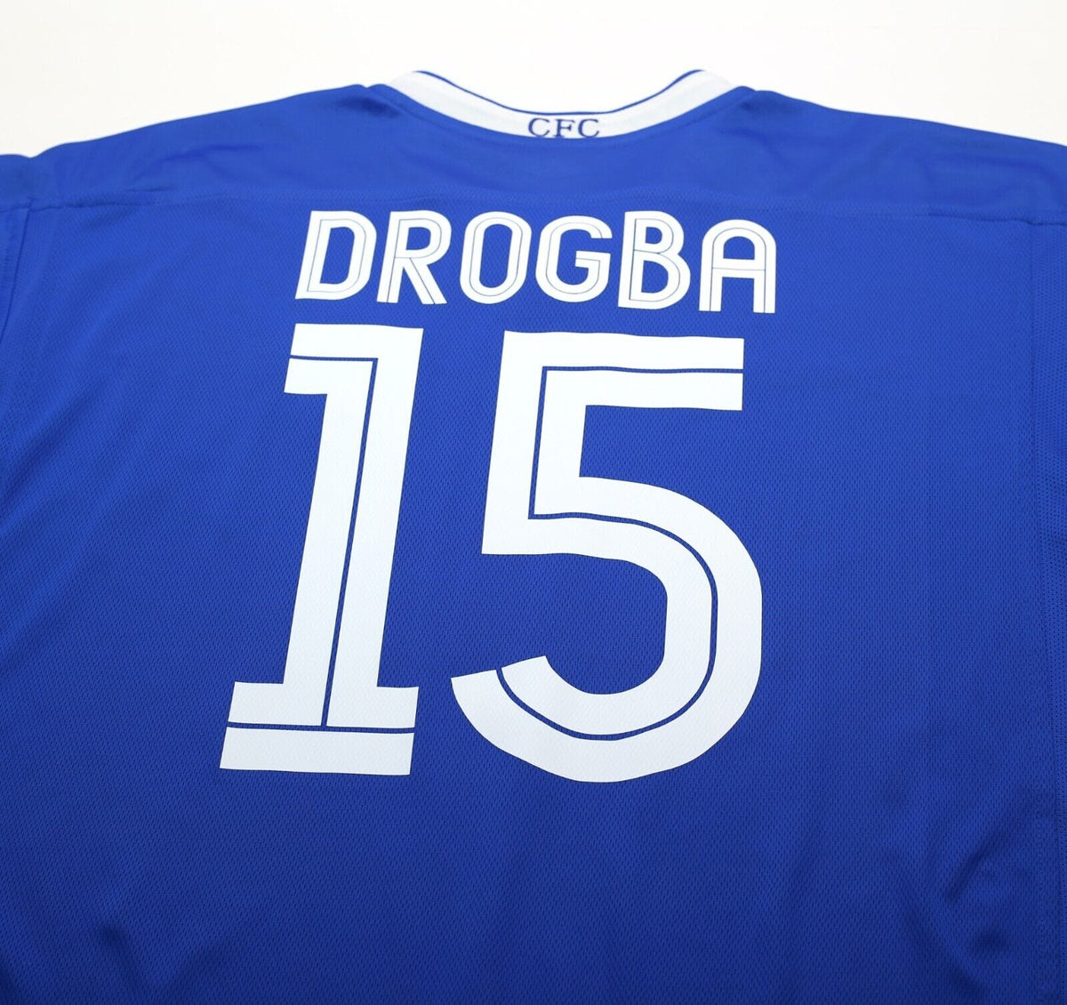 2004/05 DROGBA #15 Chelsea Vintage Umbro UCL Home Football Shirt Jersey (XL)