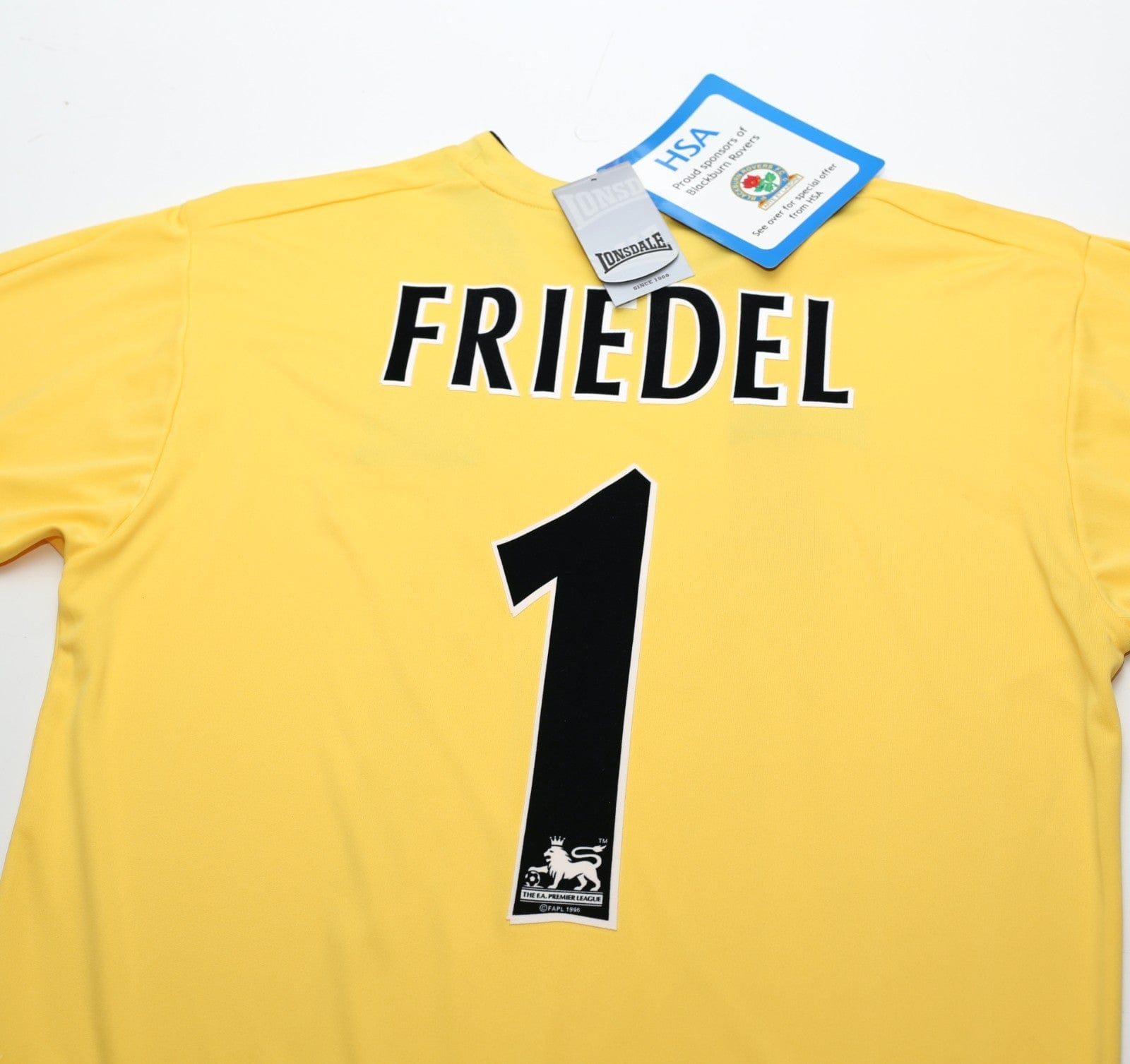 2004/05 FRIEDEL #1 Blackburn Rovers Vintage Lonsdale GK Football Shirt (S) BNWT