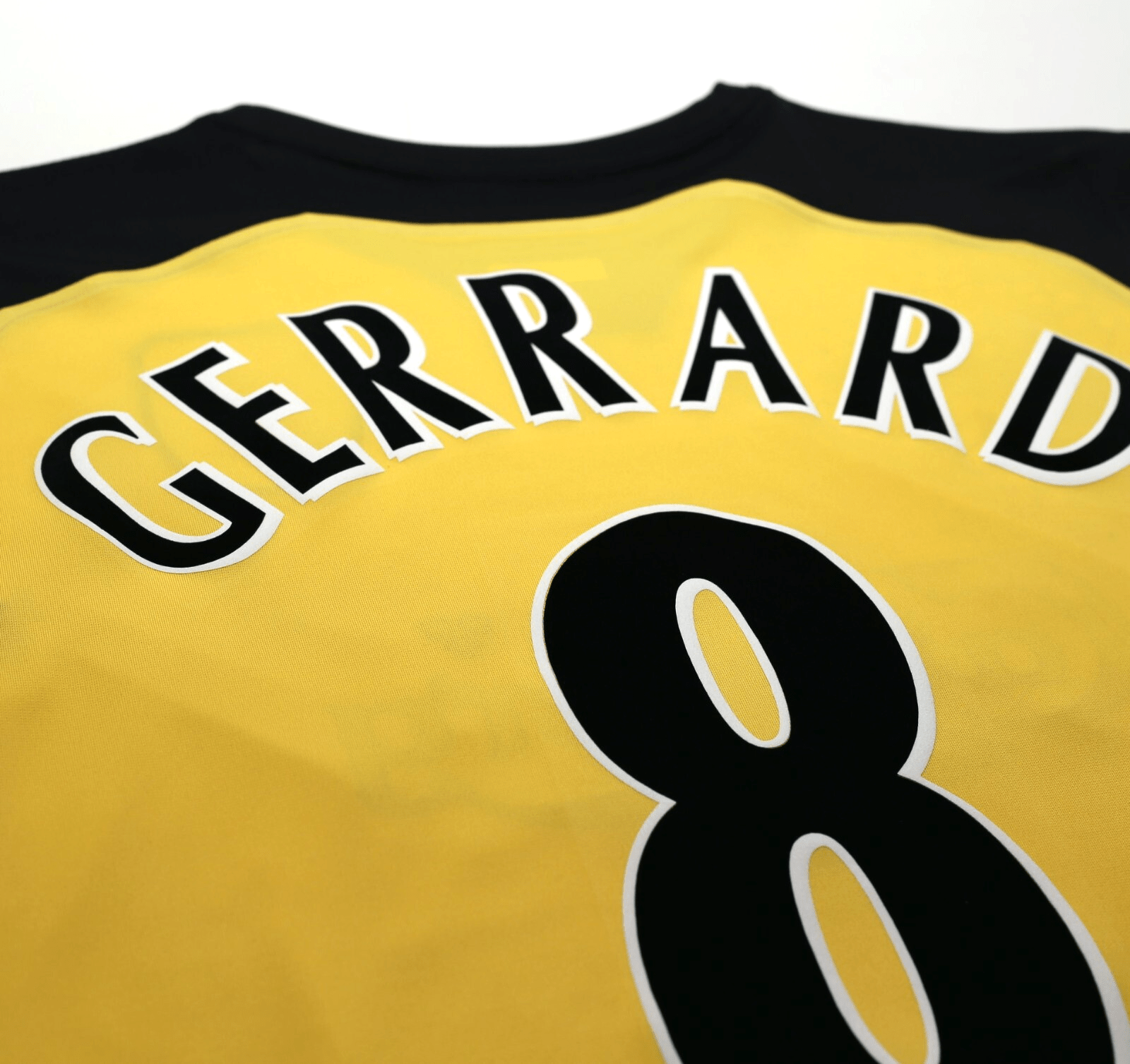 2004/05 GERRARD #8 Liverpool Vintage Reebok European Away Football Shirt (M)