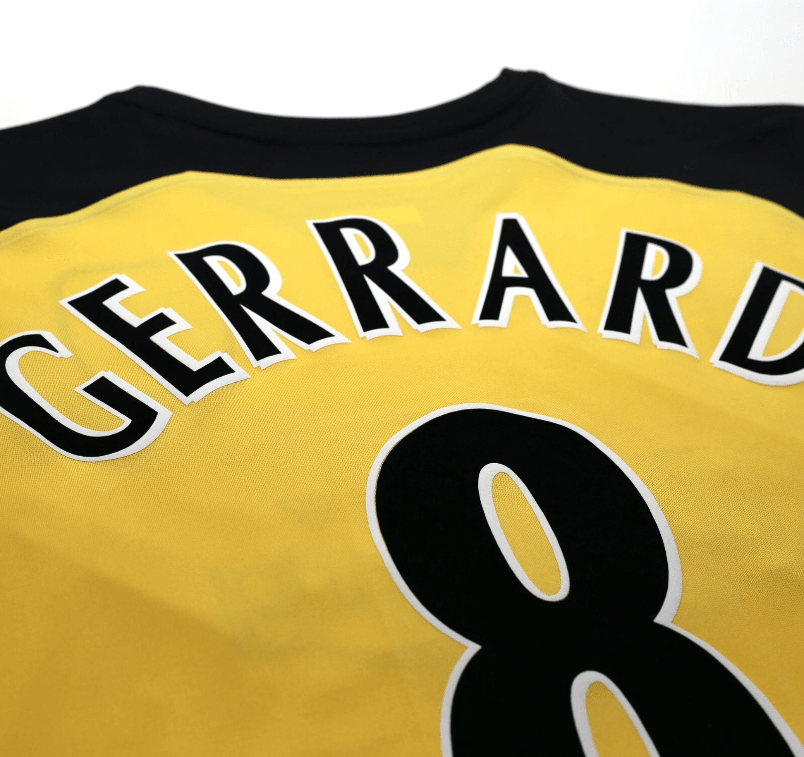 2004/05 GERRARD #8 Liverpool Vintage Reebok European Away Football Shirt (M)