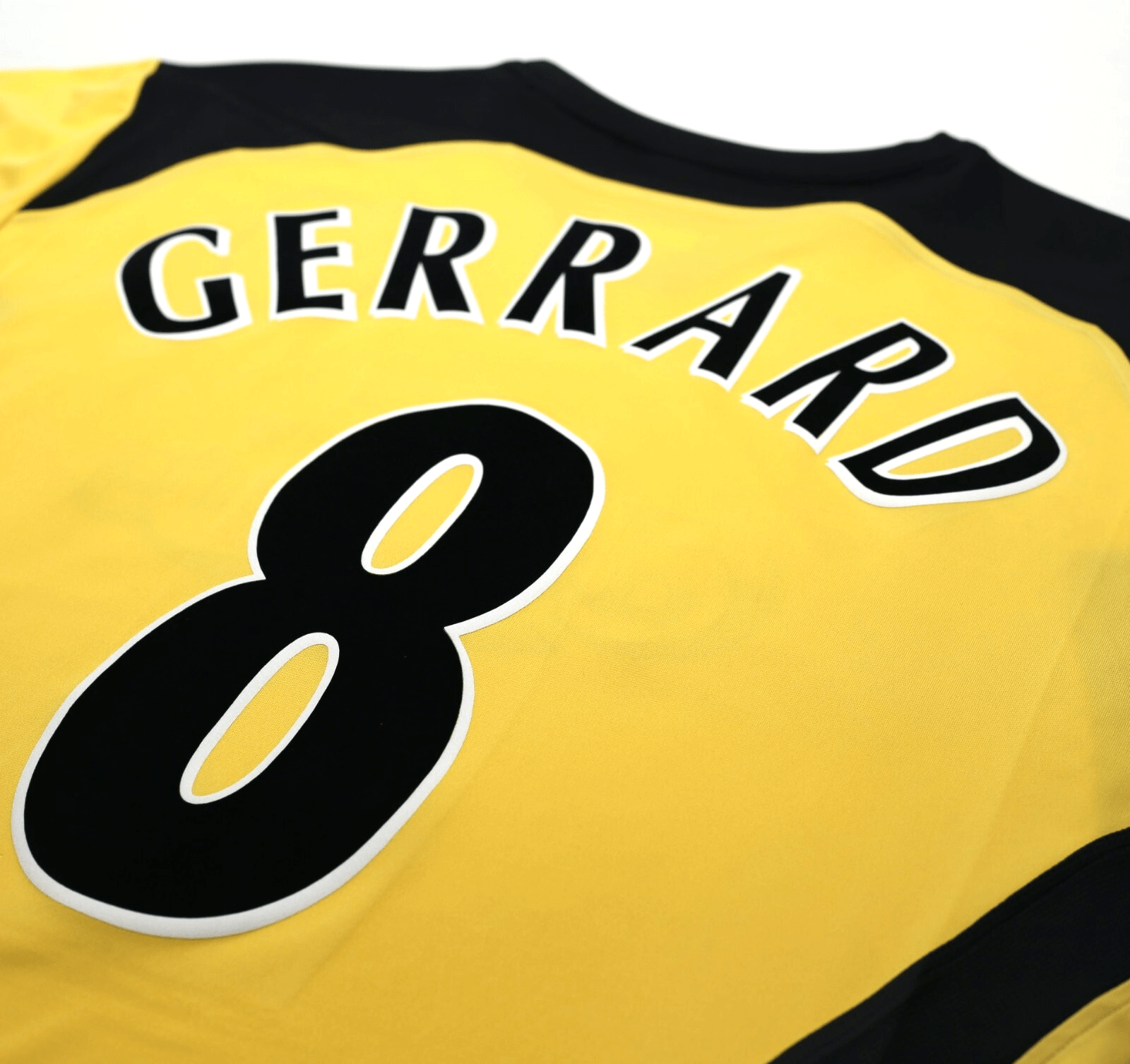 2004/05 GERRARD #8 Liverpool Vintage Reebok European Away Football Shirt (M)