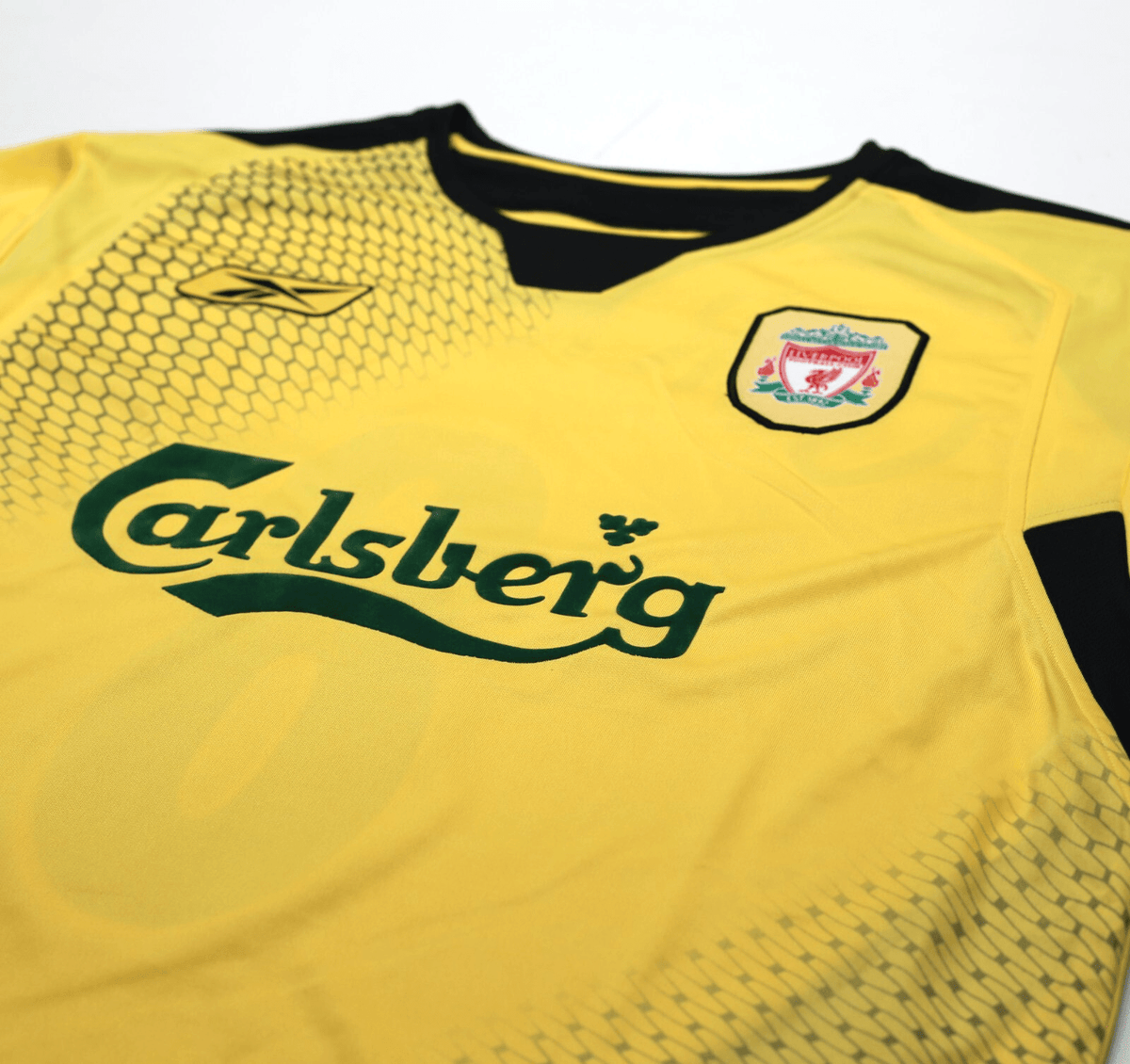 2004/05 GERRARD #8 Liverpool Vintage Reebok European Away Football Shirt (M)