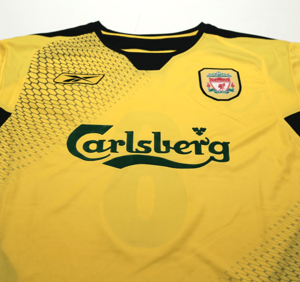 2004/05 GERRARD #8 Liverpool Vintage Reebok European Away Football Shirt (M)