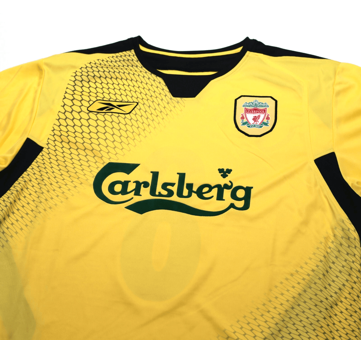 2004/05 GERRARD #8 Liverpool Vintage Reebok European Away Football Shirt (M)