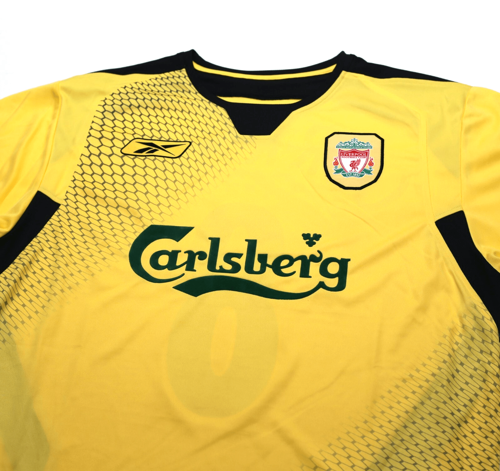 2004/05 GERRARD #8 Liverpool Vintage Reebok European Away Football Shirt (M)