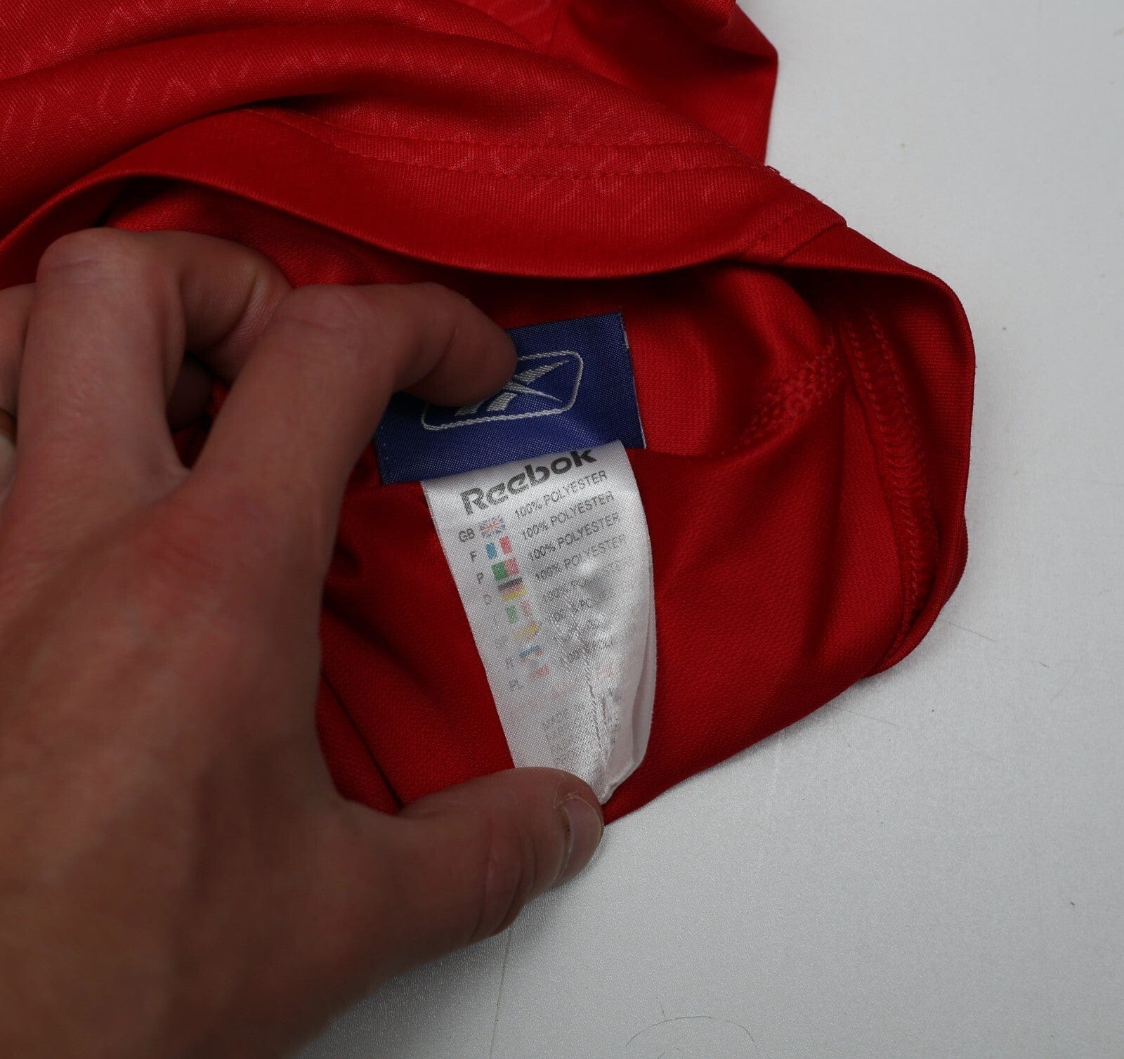 2004/05 GERRARD #8 Liverpool Vintage Reebok European Home Football Shirt (L)