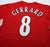 2004/05 GERRARD #8 Liverpool Vintage Reebok European Home Football Shirt (L)