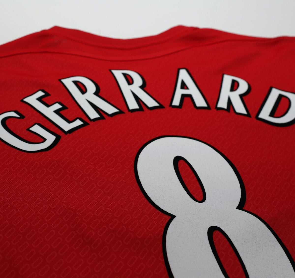 2004/05 GERRARD #8 Liverpool Vintage Reebok European Home Football Shirt (L)