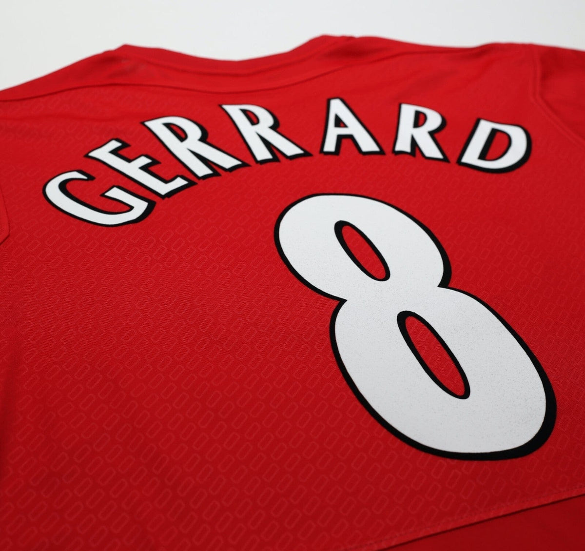 2004/05 GERRARD #8 Liverpool Vintage Reebok European Home Football Shirt (L)