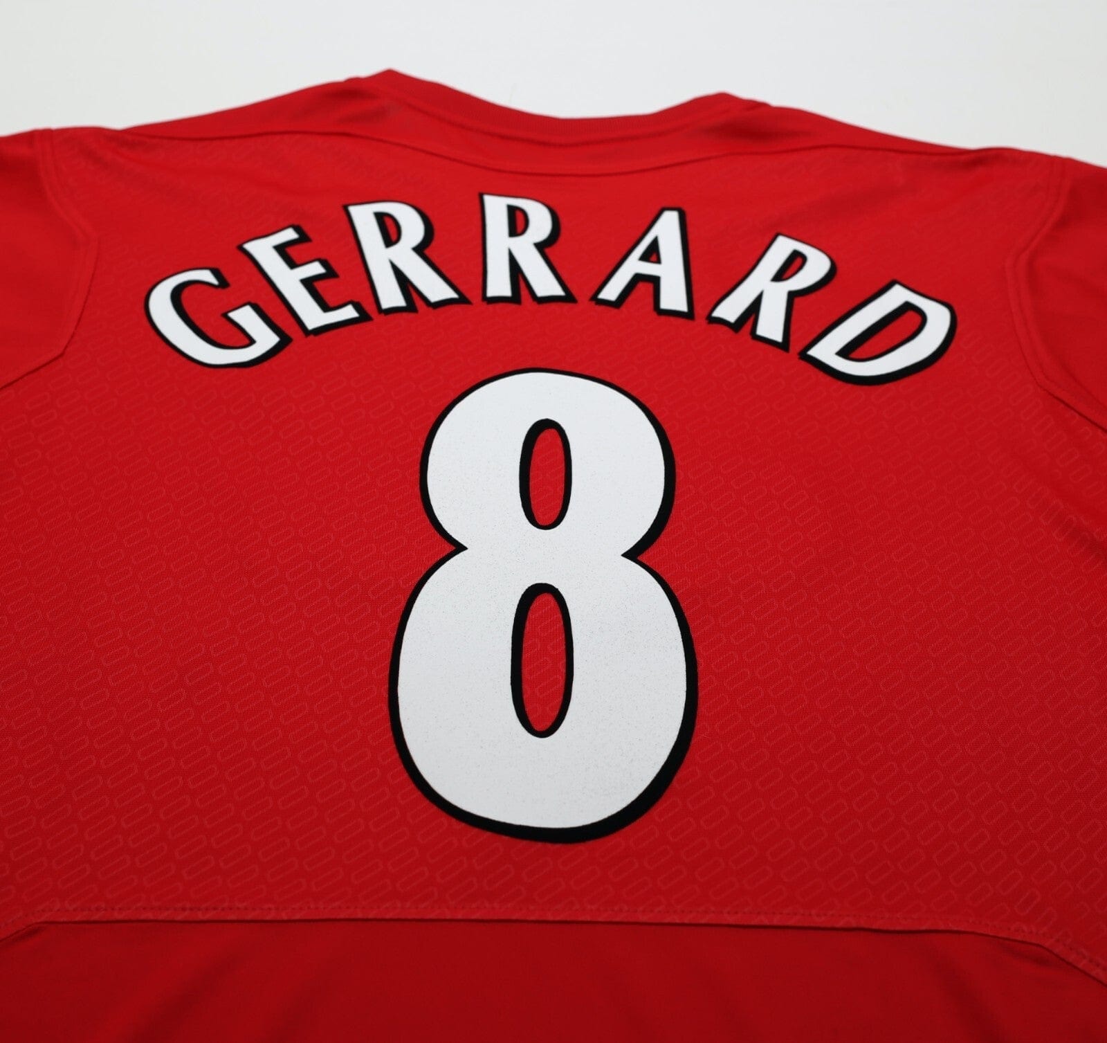 2004/05 GERRARD #8 Liverpool Vintage Reebok European Home Football Shirt (L)