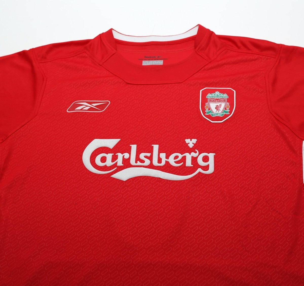 2004/05 GERRARD #8 Liverpool Vintage Reebok European Home Football Shirt (L)