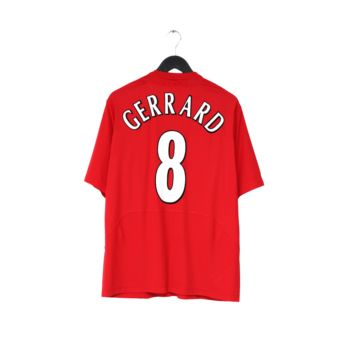 2004/05 GERRARD #8 Liverpool Vintage Reebok European Home Football Shirt (L)