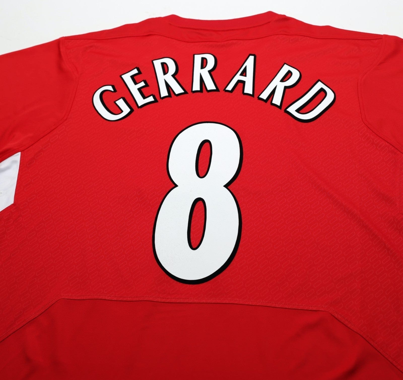 2004/05 GERRARD #8 Liverpool Vintage Reebok European Home Football Shirt (L)