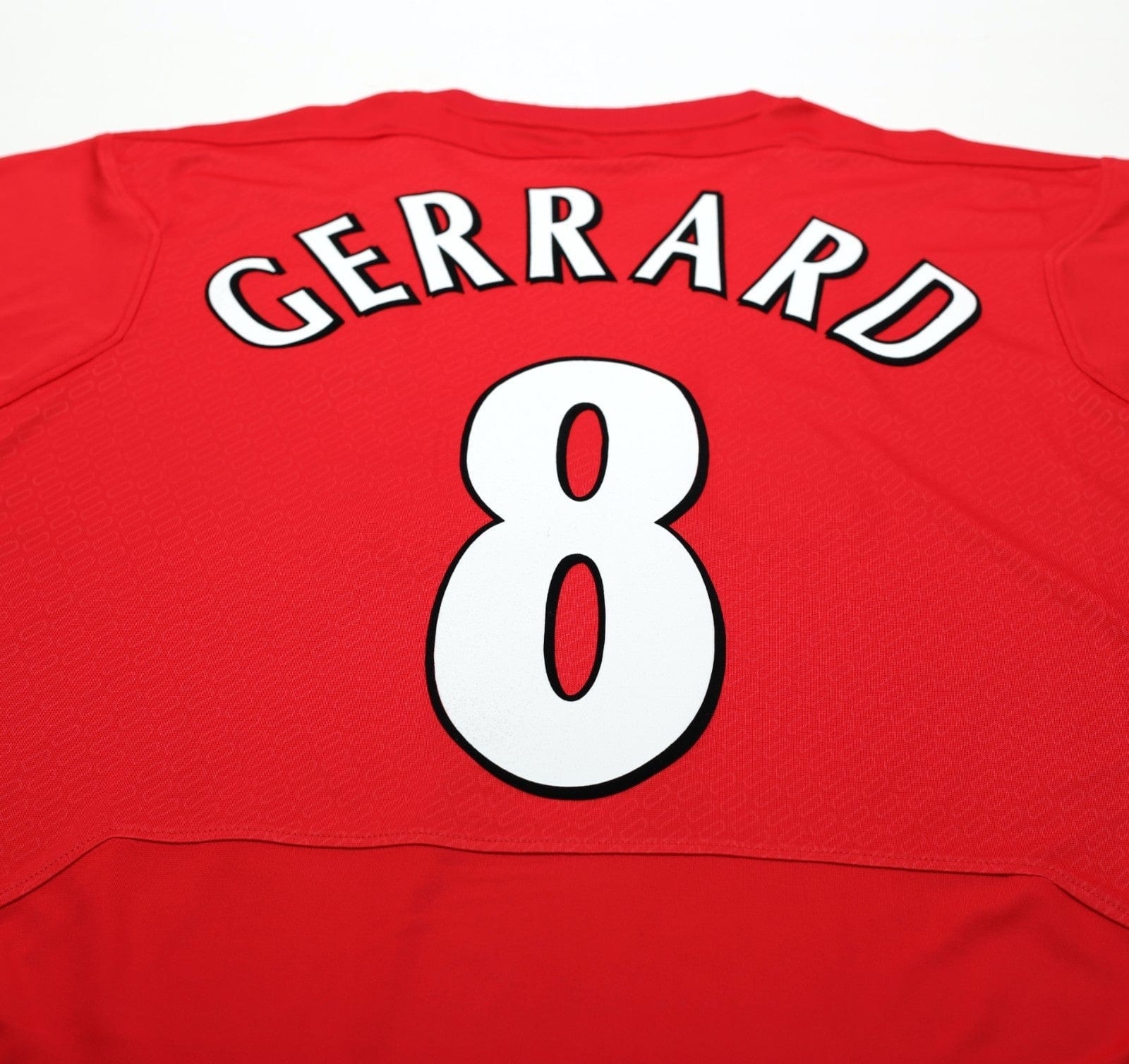 2004/05 GERRARD #8 Liverpool Vintage Reebok European Home Football Shirt (L)