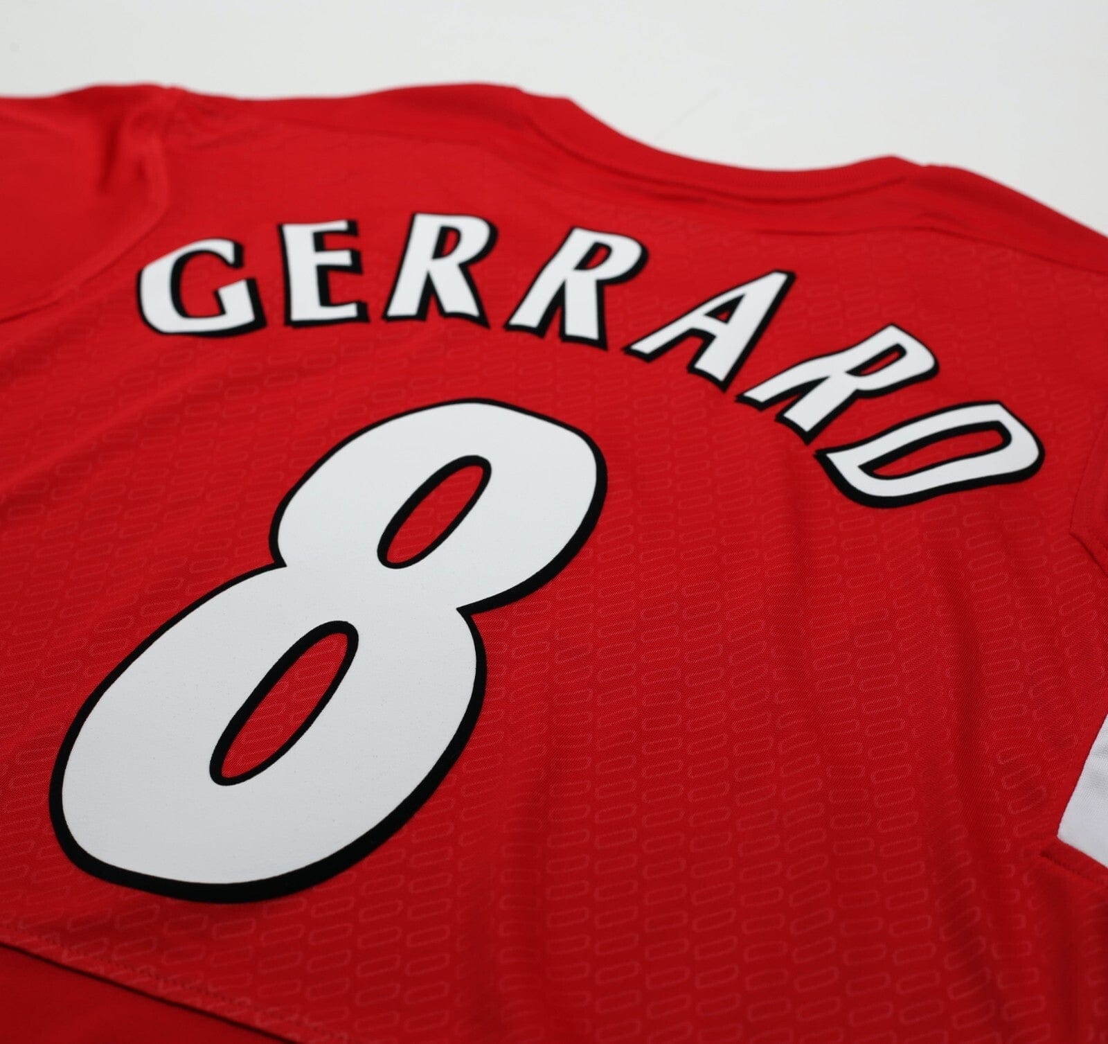 2004/05 GERRARD #8 Liverpool Vintage Reebok European Home Football Shirt (M)