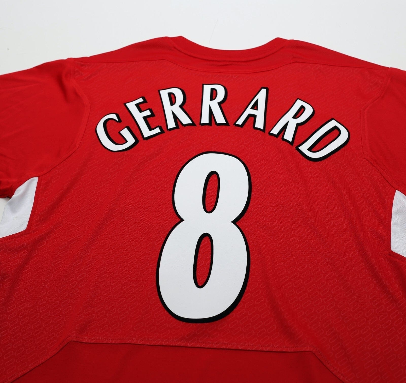 2004/05 GERRARD #8 Liverpool Vintage Reebok European Home Football Shirt (M)
