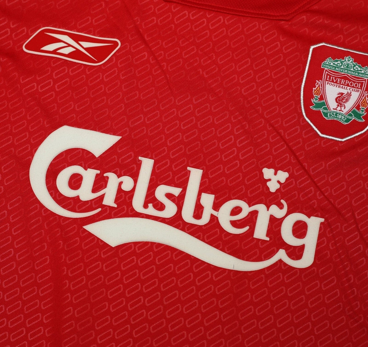 2004/05 GERRARD #8 Liverpool Vintage Reebok European Home Football Shirt (M)