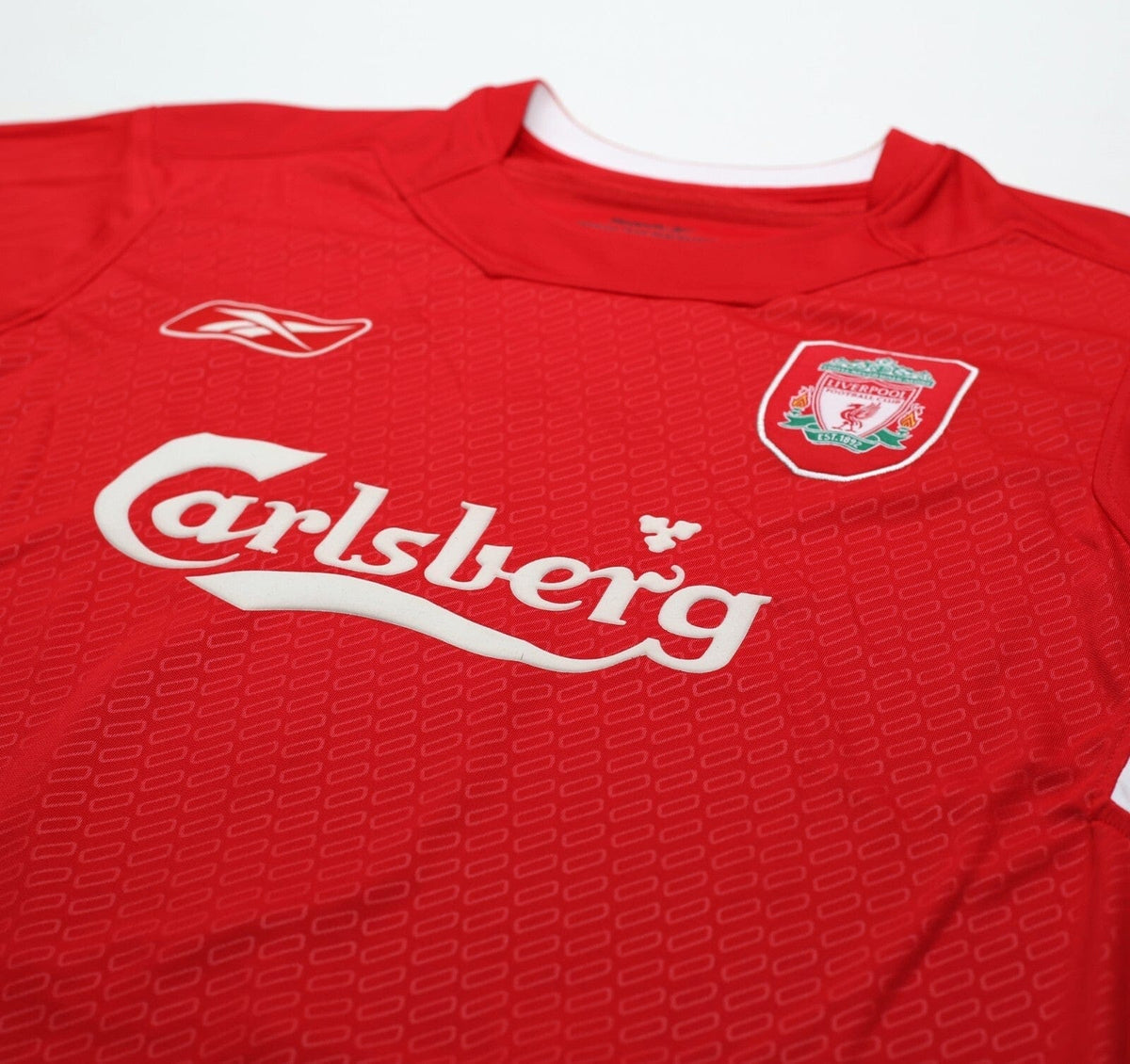 2004/05 GERRARD #8 Liverpool Vintage Reebok European Home Football Shirt (M)