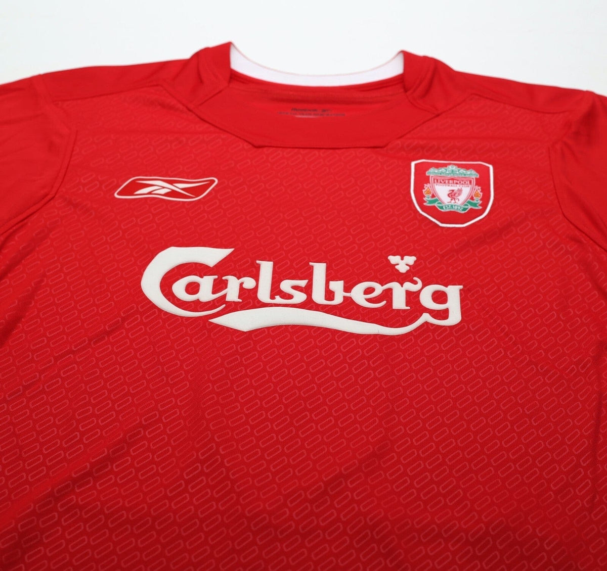2004/05 GERRARD #8 Liverpool Vintage Reebok European Home Football Shirt (M)