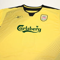 2004/05 Gerrard #8 Liverpool Vintage Reebok L/S Away Football Shirt (XXL)
