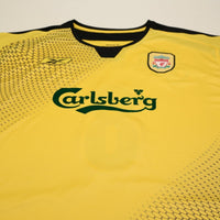 2004/05 Gerrard #8 Liverpool Vintage Reebok L/S Away Football Shirt (XXL)