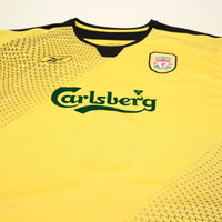 2004/05 Gerrard #8 Liverpool Vintage Reebok L/S Away Football Shirt (XXL)